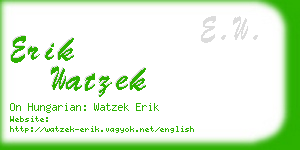 erik watzek business card